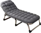 Portable Bed for Adults with Mattress Sleeping Cots for Adults Portable Folding Bed Cot Lounge Chair for Beach Lawn Camping Pool Sun Tanning(172 * 56 * 27cm)