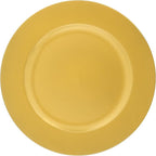 100 Pcs Charger Plates Bulk, 13 Inch Round Charger Plates Set, Table Decoration Dinner Tray for Wedding Party Baby Shower (Gold)