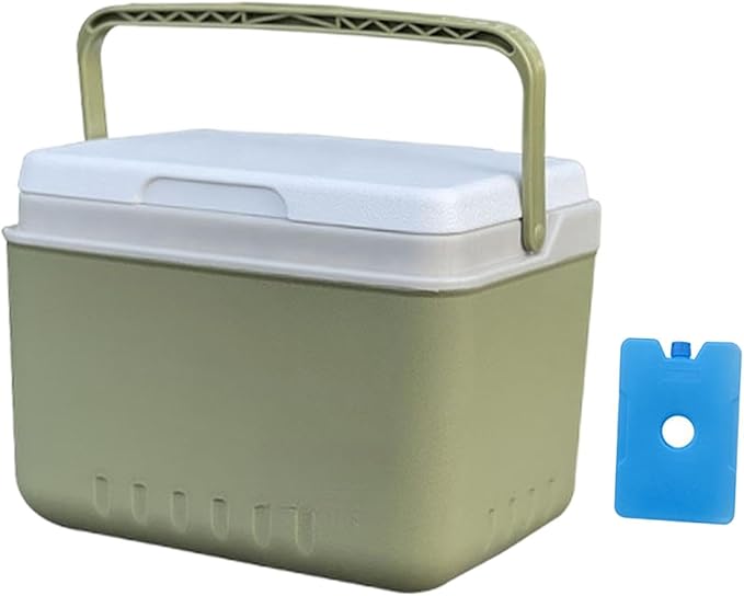 Insulated Ice Cooler, Portable Storage Case Drink Bucket, Versatile Fridge Hard Ice Chest Box for Camping Picnic Beach BBQ Tailgating Fishing