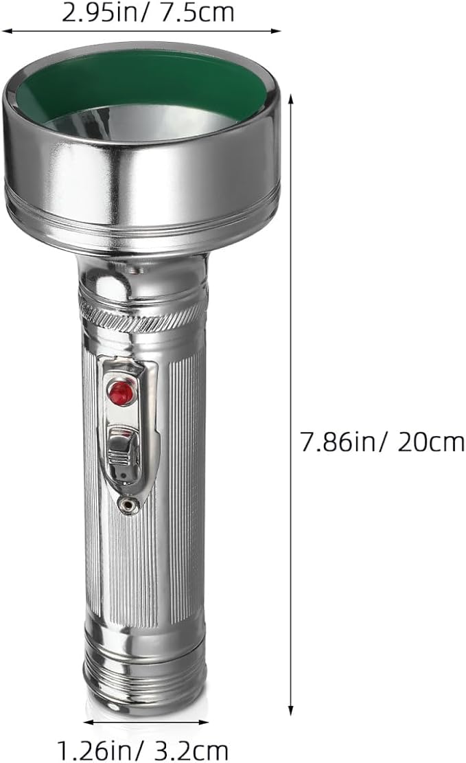 Angoily Flashlight, Vintage Flashlight LED Camping Gear Lantern Battery, 50 Lumens, Treasure Old Retro Handheld Night Searchlight, Water-Resistant and Hiking Worklight, Modern Farmhouse Decor