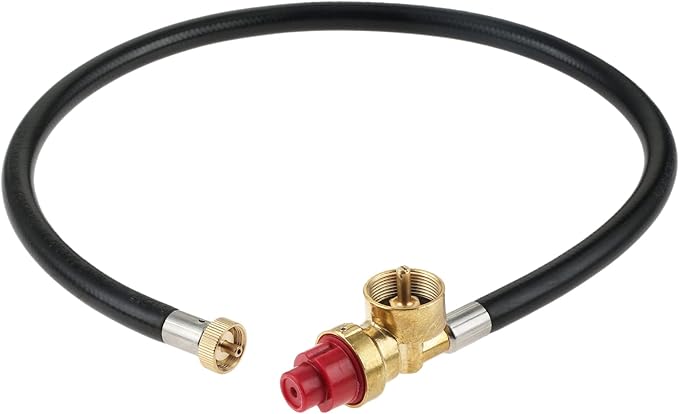 Aupoko Dual Fuel Camp Stove Replacement Hose, Portable Propane Stove Replacement 27.5 Inch Hose Convert to 1LB Disposal Bottle, M16 x 1.5 Propane Regulator Hose for Portable Stove