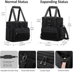 Tactical Lunch Box for Men, Insulated Lunch Bag Adult, Thermal Lunchbox Leakproof Waterproof Cooler Bag, Large Lunch Pail for Work Office Camping Travel (Black)