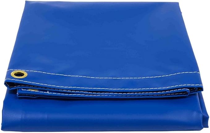 Mytee Products (2 Pack) 8' x 10' Heavy Duty Blue 18oz Vinyl Utility Tarp Waterproof, Multipurpose, Cars, Boats, Campers, Pool Cover, Tent