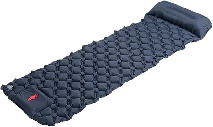 Inflatable Camping Mats Air Mattress with Pillow, Self-Inflating Sleeping Pad, Portable Outdoor Tourist Mat for Hiking Climbing Backpacking Tent(Navy)