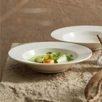 Camping Plates Ceramic Dinner Plate Hotel Tableware Club Restaurant Place Setting With Lid Pasta Decorative Plate(B)