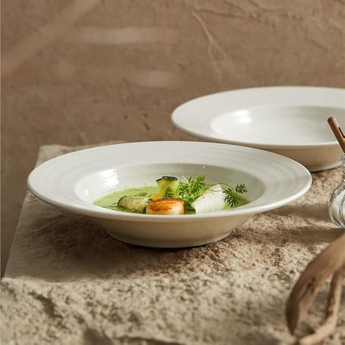 Camping Plates Ceramic Dinner Plate Hotel Tableware Club Restaurant Place Setting With Lid Pasta Decorative Plate(B)