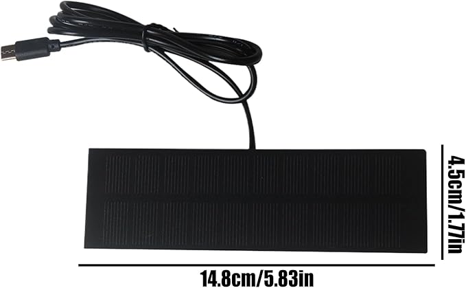 Solar Panel Charger - 14.8x4.5x2cm Portable Foldable Electronic Accessories | Charging Panel for Security Camera | Mobile Phone Battery for Phones Lantern Fan Tent Hiking Camping Car Backpacking