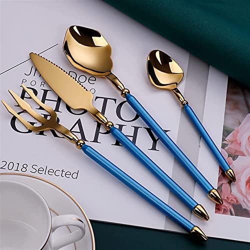 Cutlery Set Tableware Silverware Stainless Steel Handle,Stainless Steel Cutlery Sets Flatware Sets Knife Fork Spoon Mixed Cutlery Sets Western Dinnerware Camping Travel P