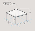 Party Tents Direct 10x10 Heavy-Duty Waterproof Canopy Tent - Steel Frame Outdoor Gazebo for Weddings, Parties & Camping - Red, White and Blue Vinyl Cover