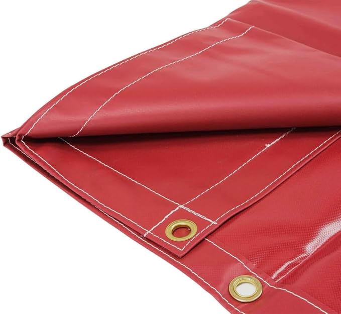 Mytee Products (2 Pack) 10' x 12' Heavy Duty Red 18oz Vinyl Utility Tarp Waterproof, Multipurpose, Cars, Boats, Campers, Pool Cover, Tent