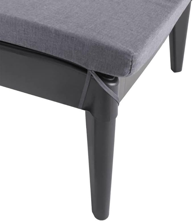 Sun Lounger with Cushion Anthracite 73.2"x23.6"x11.4" PPrecliner Chair Tanning Chair Camping Chairs Outdoor Lounge chairsSuitable for Gardens, courtyards