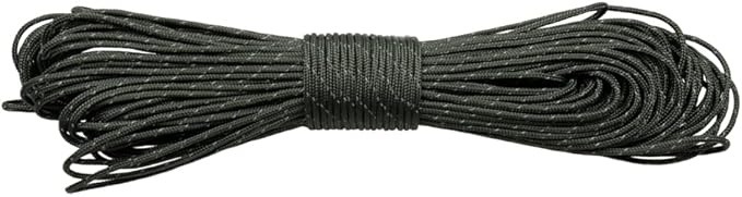 Paracord Planet – Fluorescent 1.75mm Reflective Guyline 95 Paracord Tent Rope Camping Parachute Cord – Camo Green – 65ft