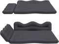 Car Air Mattress, Inflatable SUV Truck Camping Mattress for Back Seat, Thickened Travel Car Bed Sleeping Pad with 2 Round air-Filled Bolster,Air Pump and 2 Pillows (Black)