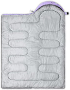 QOOMO Camping Sleeping Bags,3 Season Warm & Cool Weather,Lightweight,Waterproof Sleeping Bags for Adults & Kids,Traveling,and Outdoors,Camping Gear Equipment