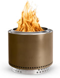 Solo Stove Bonfire with Stand | 19.5" Smokeless Fire Pit, Removable Ash Pan | Portable Stainless Steel Wood Burning Outdoor Fireplace, Ideal for 4–6 People, 21.75 lbs, Bronze