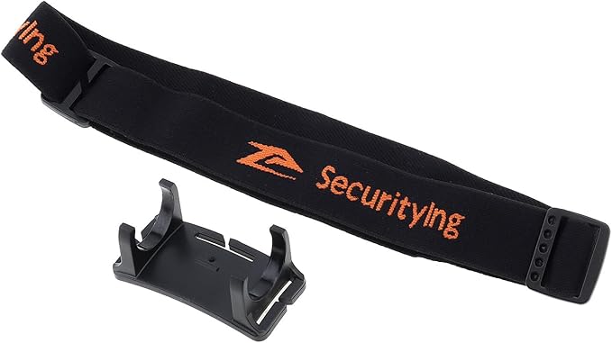 SecurityIng Head Lamp Strap with Bracket, Elastic Headband Adjustable Headlight Strap Headlamp Band for 22mm - 26mm Headlight Bracket