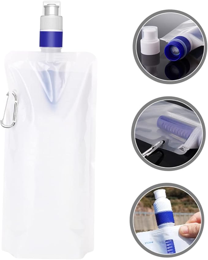 Totority Folding Water Pouch Portable Daily Use Water Container for Hiking Camping Outdoor Activities Compact Leak Design for Convenient Hydration Storage