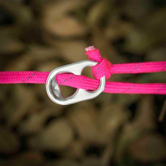 Fluorescent Reflective 550 Type III Guyline Tent Rope Camping Survival Cord High-Visibility Paracord (Reflective Neon Turquoise, 25 Feet)
