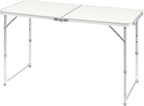 3.0 Ft Folding Portable Camping Table with Adjustable Height Aluminum Legs for Kitchen, BBQ, Dining, Picnic, Cooking, Beach, Garden, Party, Traval, Party, 4-6 People