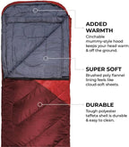 Teton Celsius XXL Sleeping Bag, Cold Weather Sleeping Bags for Adults and Kids, Camping Made Easy and Warm. Compression Sack Included, 35F, 25F, 0F, 20F Degree