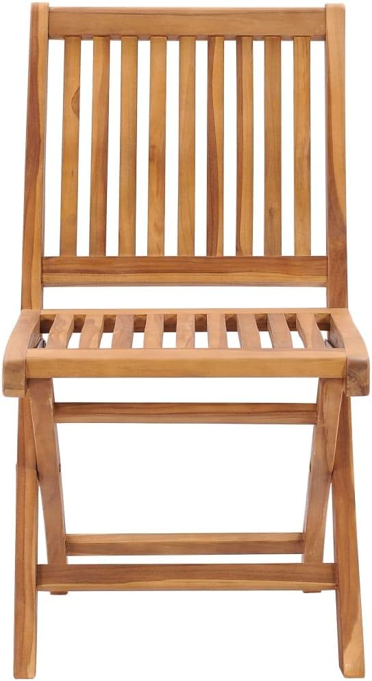 Folding Patio Chairs with Cushions 8 pcs,Portable Camping Chair,Outdoor Lounge Chair,Bistro Table and Chairs outdoor,Garden Chair,Outdoor Dining Chairs,Features 2 Sets of Ropes, Solid Teak Wood