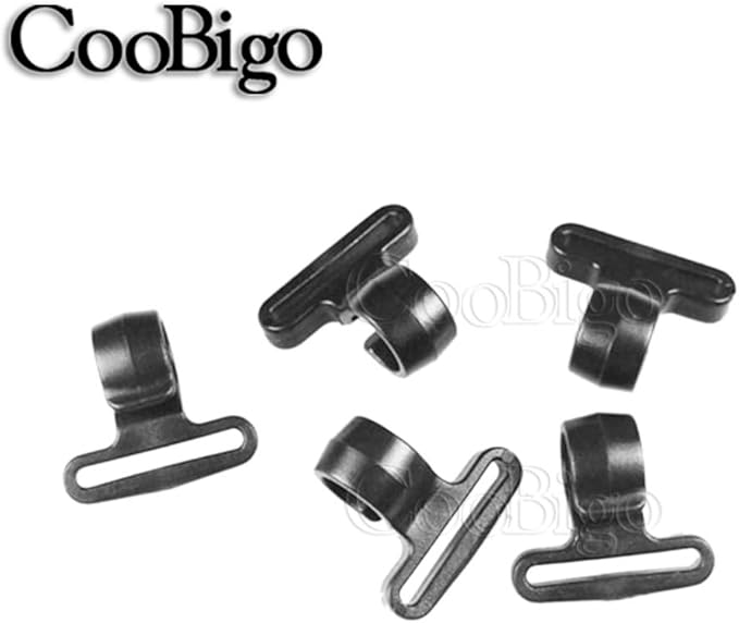CooBigo 10pcs Plastic Snap Hooks 1"(25.5mm) Backpack Strap Buckles Hardware for Outdoor Camping 25mm Webbing Backpack Bag Strap Tent Garment DIY Parts Accessories