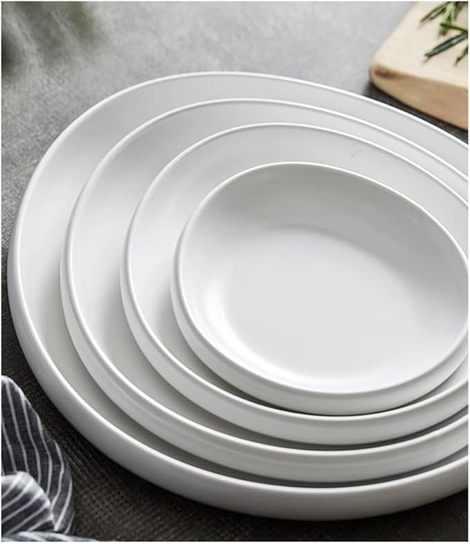 Camping Plates Breakfast Plate Serving Tray Dish White Cold Dishes Dishes Dishes Cold Dishes Mood Dishes Dishes Tableware Decorative Plate(33CM)