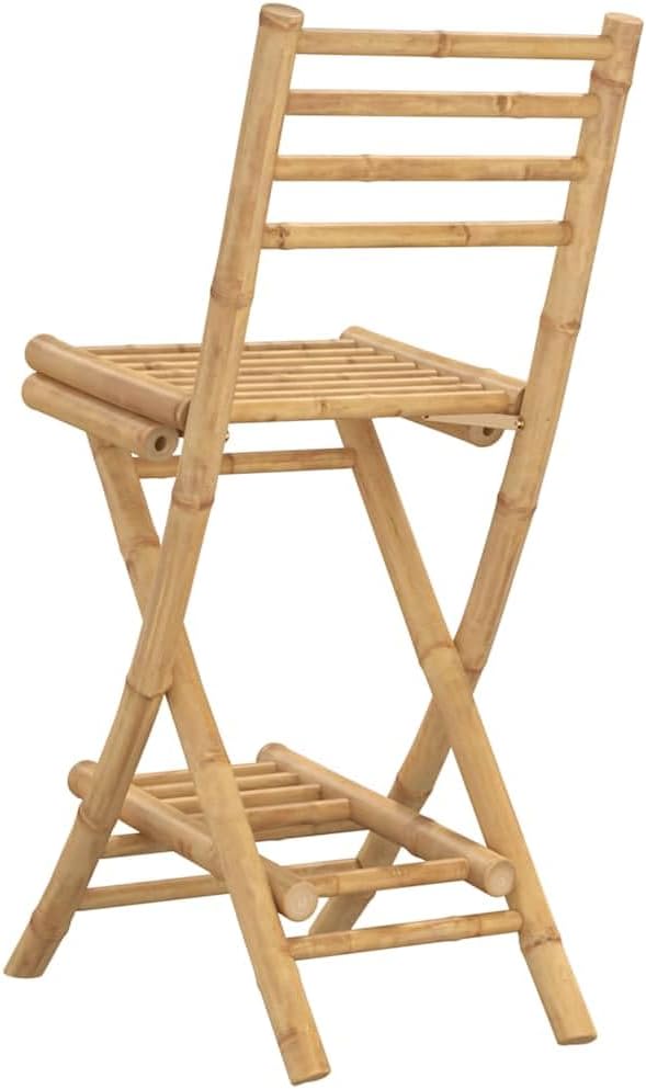 Outdoor Bar Stool Natural Bamboo Standard Outdoor Bar Stool Size Garden Furniture Patio Seating Camping Chair for Deck Patio