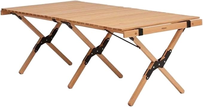 Folding Dining Table Outdoor Picnic Barbecue Tours Tableware Table for Camping Folding Egg Roll Table Portable Foldable Wood Table (Color : 120x60x43CM)