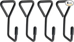 4PCS Heavy Duty Triangular Metal Hooks Outdoor Camping Tent Hooks Hanging Plant Basket for Kitchen Utensils Spoons Pots Pots Utensils Clothes Jeans Bag Towel Black