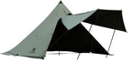 OneTigris Northgaze Canvas Hot Tent with Stove Jack, Windproof, Fire Retardant, Durable 4 Season Camping Pyramid Teepee Tent for 2~4 Person