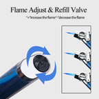 HONEST Single Jet Flame Butane Lighter Refillable Metal Lighters Adjustable Gas Lighter Windproof Lighters Gift for Men (Black)