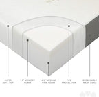 Milliard Trifold Mattress, Twin XL Size, 6 inch, Portable Foldable Mattress with Memory Foam & Washable Cover, Tri-Folding Floor Bed, Camping, Fold Up Guest Bed, RV Travel, Sleepovers, 78" x 38"