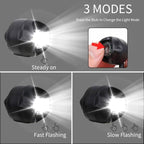 Vergissm Rechargeable Headlights Compatible with Croc, 2 PCs LED Flashlight, Waterproof Hands Free Flashlights with 3 Lighting Modes, Novelty Clog Lights for Camping, Dog Walking (White)