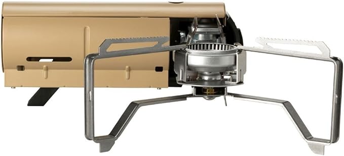 Snow Peak's Home & Camp Burner, Khaki, GS-600KH-US, Designed in Japan, Lifetime Product Guarantee, Lightweight and Compact for Camping, Stable Base for Cooking, One Size