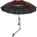 UPF 50+ Beach Umbrella with Adjustable Universal Clamp