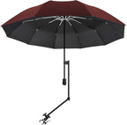 UPF 50+ Beach Umbrella with Adjustable Universal Clamp