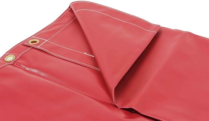 Mytee Products (2 Pack) 10' x 12' Heavy Duty Red 18oz Vinyl Utility Tarp Waterproof, Multipurpose, Cars, Boats, Campers, Pool Cover, Tent