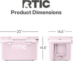 RTIC Ultra-Light 32 Quart Hard Cooler Insulated Portable Ice Chest Box for Drink, Beverage, Beach, Camping, Picnic, Fishing, Boat, Barbecue, 30% Lighter Than Rotomolded Coolers