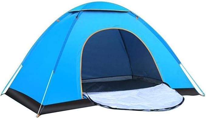 Camping Tent Automatic Camping Tent 1-2 Person Family Tent Double Layer Instant Setup Awning Outdoor Protable Backpacking Tent Hiking Travel (Color :