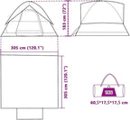 vidaXL Family Tent Dome 6-Person White Blackout Fabric Waterproof