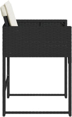 Patio Chair Black and Cream White Patio Furniture Camping Chair Outdoor Seating for Deck Garden