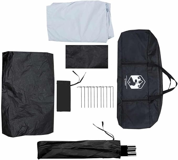 vidaXL Family Tent Dome 6-Person White Blackout Fabric Waterproof