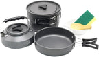 Camping Cookware Set Portable Kit Outdoor Pot Cooking Water Kettle Pan Tableware Hiking Picnic Equipment