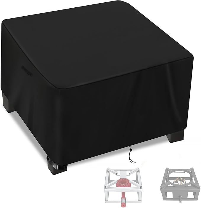 Camping Stove Cover for Concord 12" Single Propane Outdoor Burner, Waterproof Covers for Outdoor Propane Gas Grill Burners Stove - 13”L x 13”W x 6”H, Black
