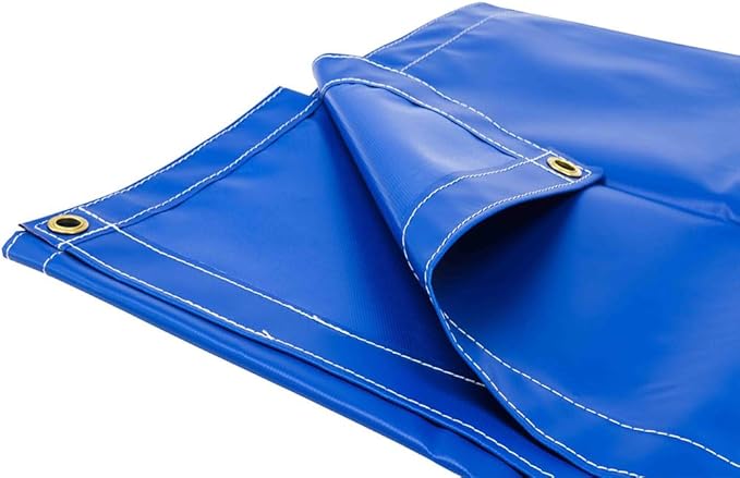 Mytee Products (2 Pack) 10' x 12' Heavy Duty Blue 18oz Vinyl Utility Tarp Waterproof, Multipurpose, Cars, Boats, Campers, Pool Cover, Tent