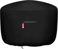 SheeChung Round Gas Fire Pit/Table Cover-Heavy Duty 600D Polyester with PVC Coating Material,100% Weather Resistant and Waterproof,Fits 30",33",34",35",36" Fire Pit/Bowl Cover,Black,36”Dia X 24”H
