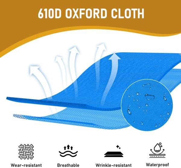 Portable Folding Camping Cot, Heavy Duty Sleeping Bed with Carrying Bag, 610D Oxford Cloth & Lightweight Aluminum Frame, 275lbs Load, Outdoor Cot for Adults, Travel, Hiking, Office (Blue, 4 Pack)