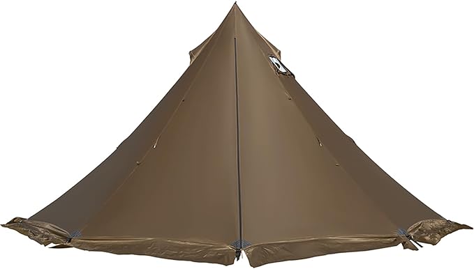 Tipi Tent Camping Hot Tent, Rheum Nobile Lightweight Teepee Waterproof with Stove Jack for 2-4 Person Hiking, Hunting, Backpacking