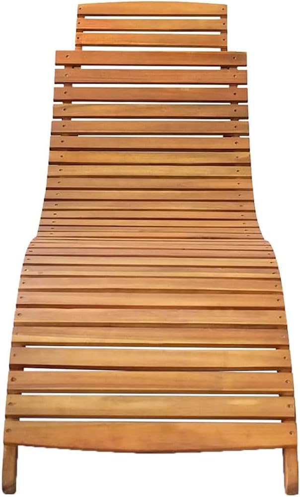 Patio Sun Lounger with Cushion Solid Acacia Woodtanning Chair Patio Chairs Outdoor Lounge Chairs Camping chairsSuitable for Gardens, courtyards